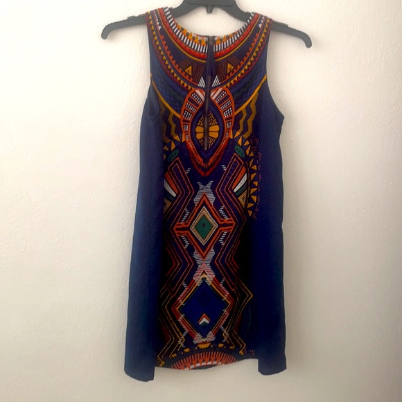 Funky Soul Sleeveless Dress Multi Color Print Design Size Medium. - Picture 2 of 7